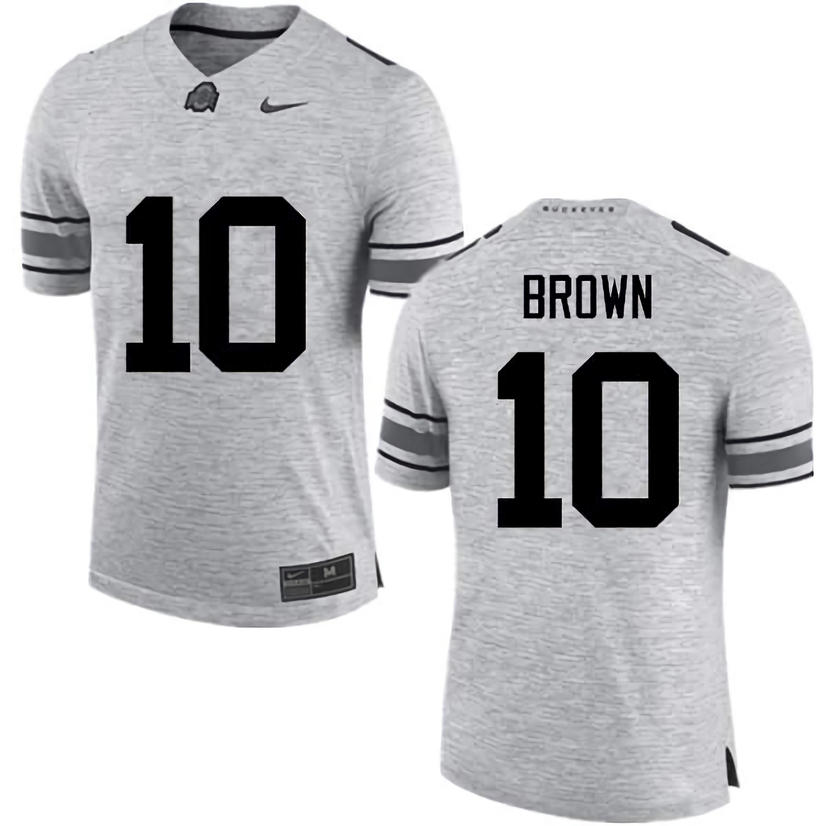 Corey Brown Ohio State Buckeyes Men's NCAA #10 Nike Gray College Stitched Football Jersey DTS2856DL